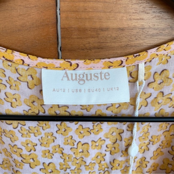 NWT Auguste the Label Dean Sierra Wrap Maxi Dress Yellow, Size 8 - Picture 14 of 16